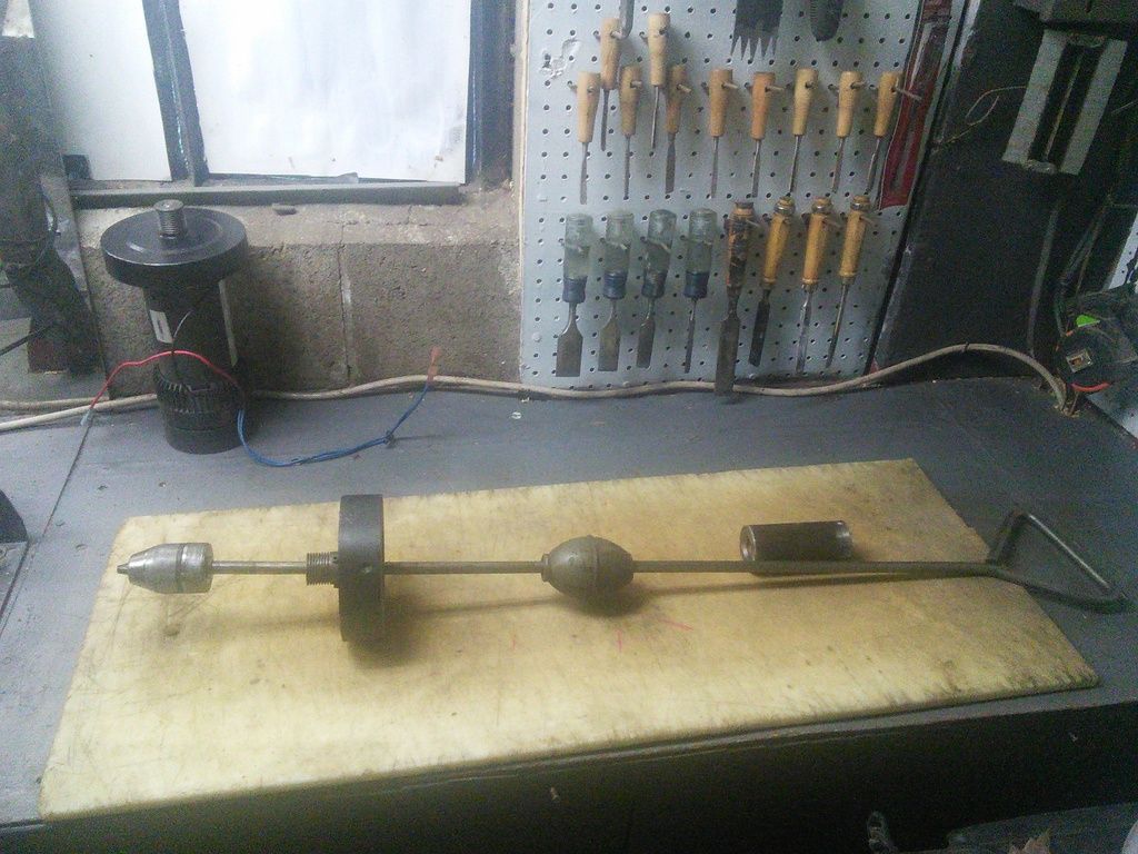 made a large slide hammer